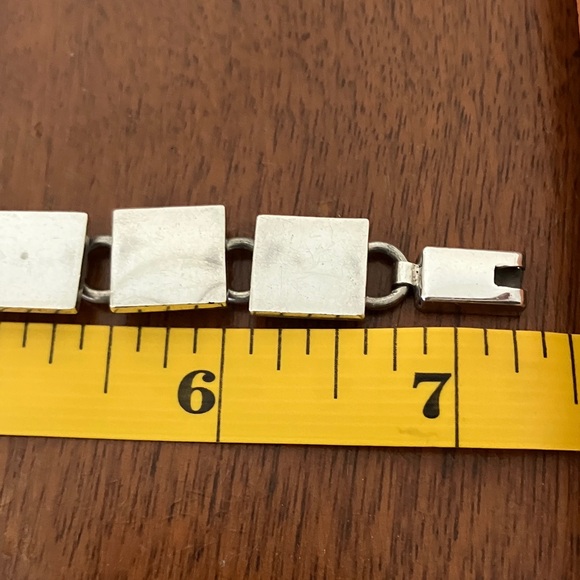 Vintage Taxco Silver Square Link Bracelet - Picture 7 of 9